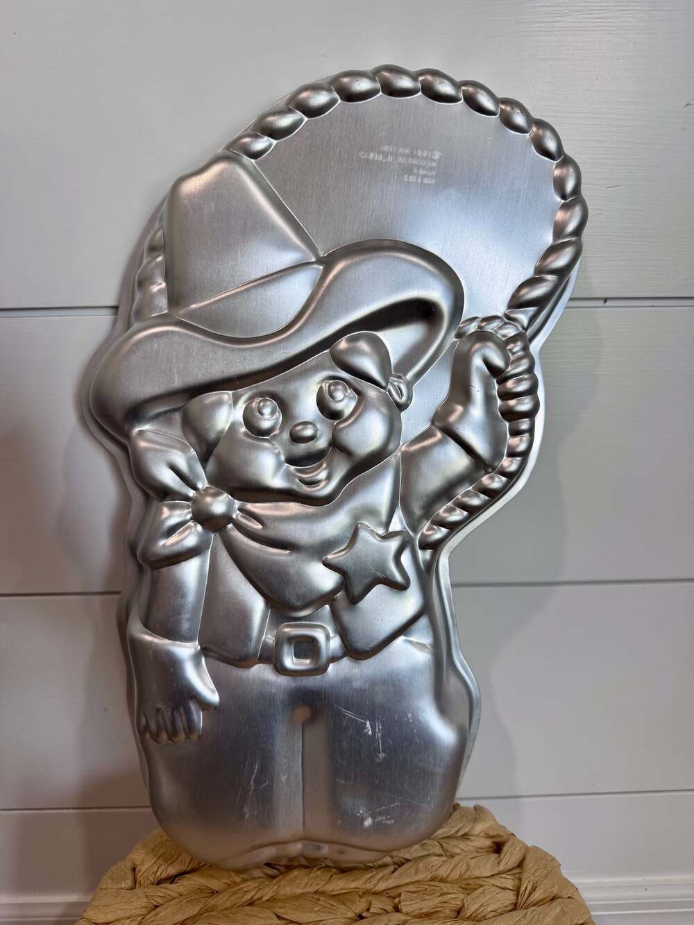 Vintage 1981 Wilton Li'l Cowboy Aluminum Cake Pan 502-3363